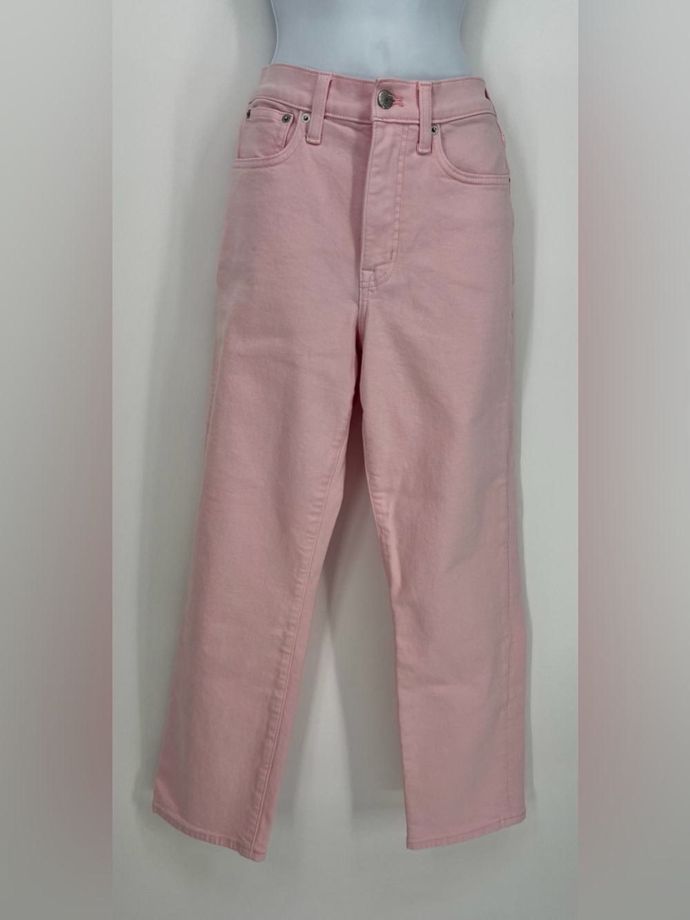 J.Crew Essential Straight Leg Jeans Light Pink Denim Size 27